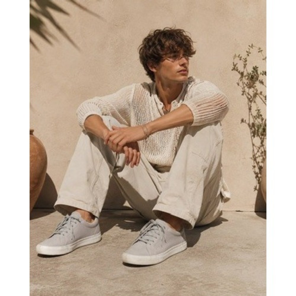 GREATS Brooklyn The Royale Knit Grey Low Top‎ Sneakers Mens Made in Italy